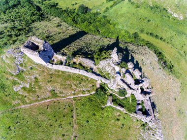 Coltesti fortress from above. Coltesti Village, Rimetea, Apuseni