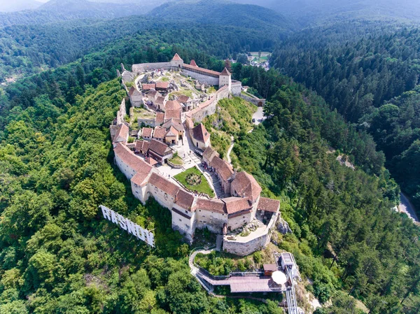 Średniowieczna twierdza Rasnov w regionie Transylwania, Rumunia — Zdjęcie stockowe