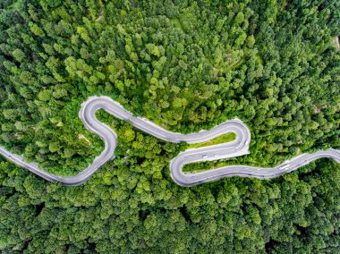 dolambaçlı bir dağ yolu