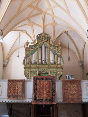 Harman, Romanya, Temmuz 2017: Harman kilise organ takviye edilmiş 