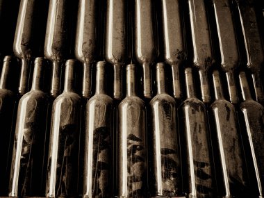 Toz onlara şarap mahzeni Vintage şarap şişe