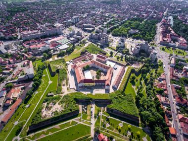 Oradea medieval fortress aerial view clipart