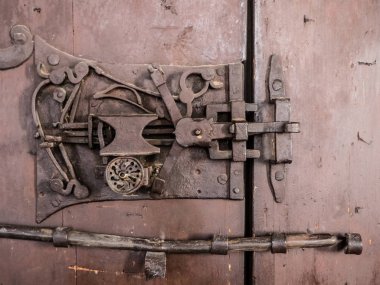 Sakson eski kapı kilit Sanpetru, Transilvanya, Romanya