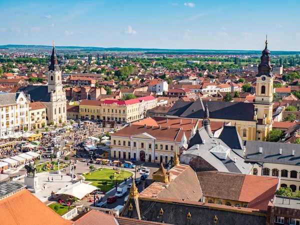 Oradea Unirii Square aerial view