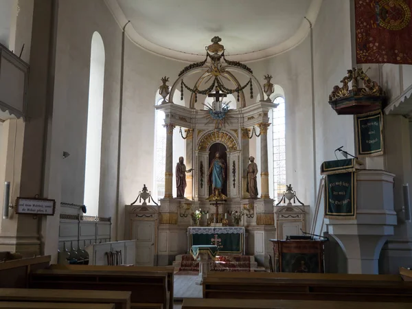 Sanpetru, Romania, July 2017: Sanpetru fortified saxon Church in — стокове фото