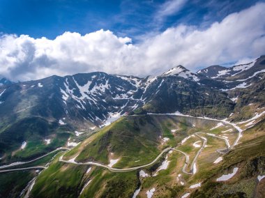 Transfagarasan road in Transylvania panoramic view. Romania, Eur