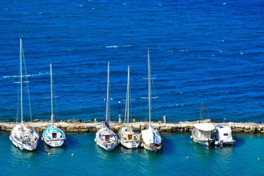 Tekneler ve yatlar Corfu Town Korfu Yunanistan.
