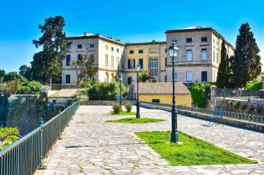 Eski Korfu Şehir Adası Korfu üzerinde bina Hystoric