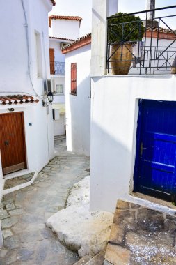 Skiathos Town küçük yaya sokakları
