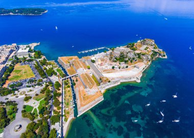 Corfu Town, Korfu başkenti eski Venedik Kalesi 