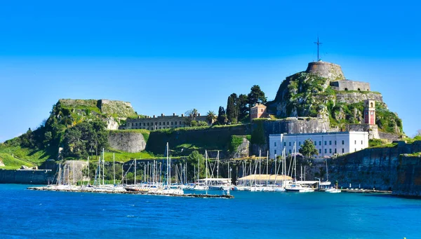 Blick auf die alte venezianische Festung in der Stadt Korfu, Keryk — Stockfoto
