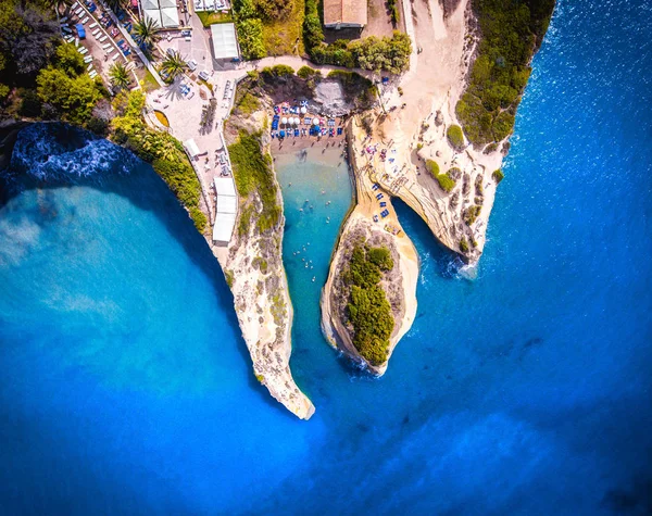 Canal D'amour, Korfu Kerkyra, Grekland. Den mest kända stranden — Stockfoto