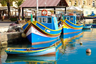 MARSAXLOKK ünlü balıkçı tekneleri Luzzu - Malta denir.