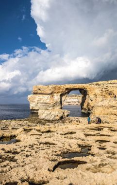 Azure pencere Gozo Adası Malta.