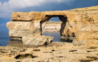 Azure pencere Gozo Adası Malta.
