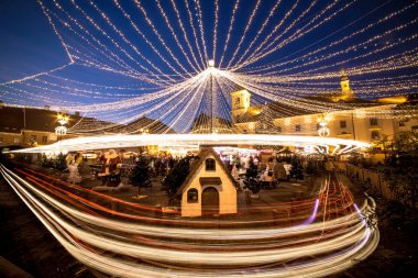Noel pazarı Sibiu Romanya, Aralık 2015