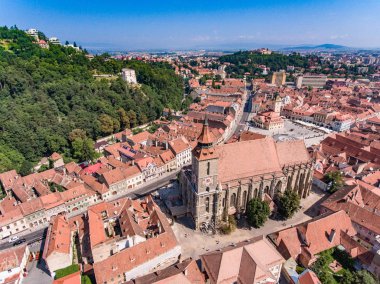 Siyah Kilisesi Brasov, Romanya, havadan görünümü