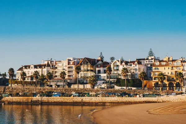 Cascais vista mar e praia em Cascais, distrito de Lisboa, Portugal — Fotografia de Stock