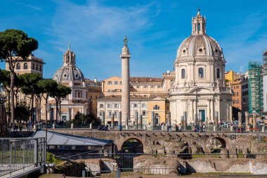 Trajan Forumu ve Trajan sütunu Roma, İtalya