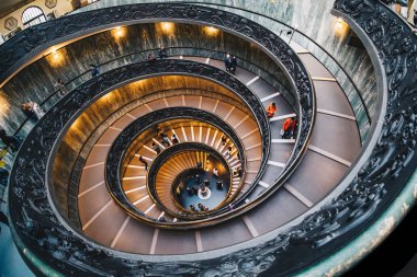 The Spiral Staircase in Vatican Museums clipart