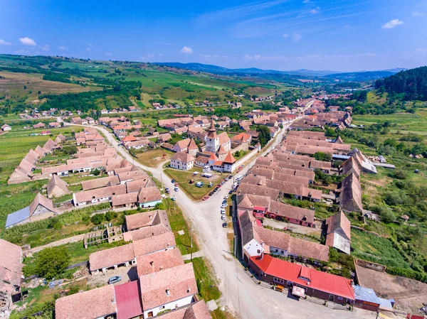 Archita Saxon Village Transylvanie Roumanie vue aérienne — Photo