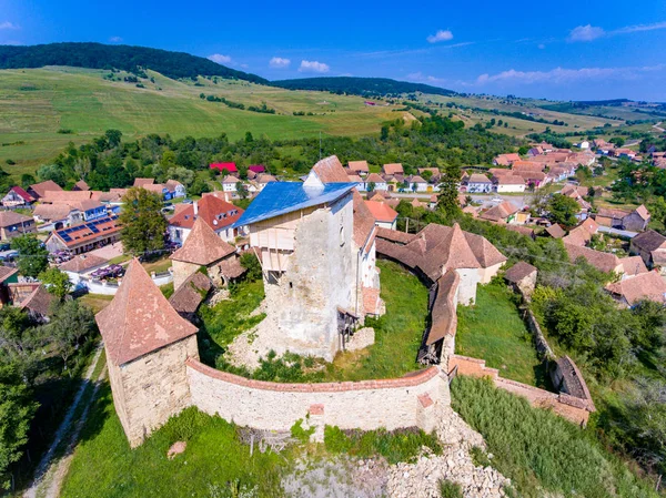 Roades Szász templom a közelében ilyen Erdély-Románia — Stock Fotó