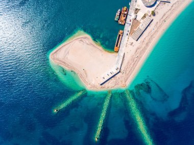 Ammoglossa beach near Lefkada Town in Lefkada Island Greece clipart