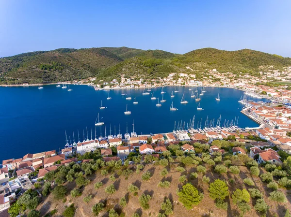 Luftaufnahme der Insel Vathy Ithaca in Griechenland — Stockfoto