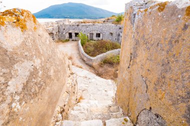 İç Santa Maura kale Lefkada Town, önemli turistik yakınındaki