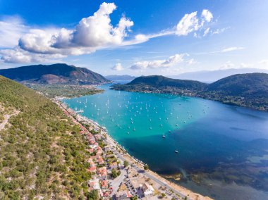 Nidri Körfezi ve liman yat Lefkada, Yunanistan için