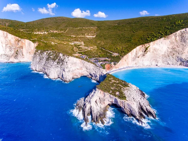 Porto Katsiki Beach Lefkada w rankingu trzeci najpiękniejszych bea — Zdjęcie stockowe