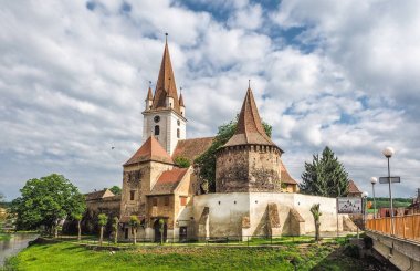 Cristian Sibiu Romanya müstahkem Katolik Kilisesi. UNESCO heri