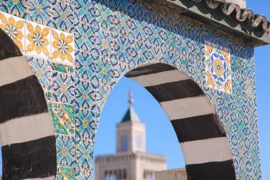 İslam seramik dekorasyon desen duvar Tunis, kap