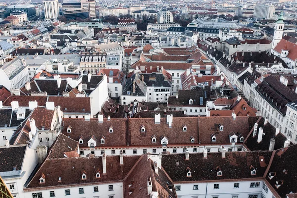 Wien city skyline luchtfoto — Stockfoto