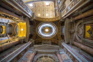 Saint Peter Bazilikası Vatikan, Roma, geniş açılı tavan
