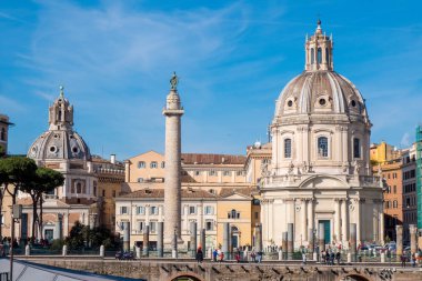 Trajan Forumu ve Trajan sütunu Roma, İtalya