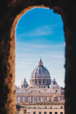 Vatikan Şehri ve St. Peter's Basilica Castel Sa dan görünümünü