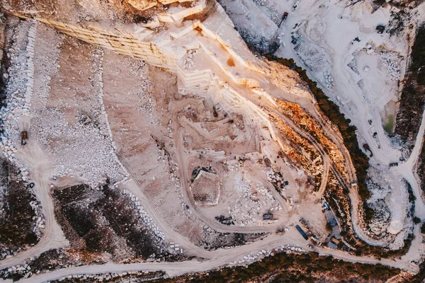 Marmorbruch Auf Der Insel Thassos Luftaufnahme — Stockfoto
