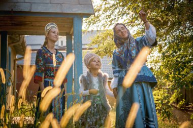 ROMANIA, DANUBE DELTA, AĞUSTOS 2019: Tuna Deltası 'ndaki Lipovalılar