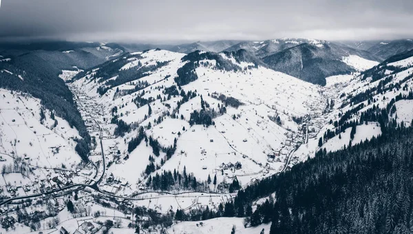 Zima Transylvánii Oblast Rucar Branova Průsmyku Pokrytá Sněhem — Stock fotografie