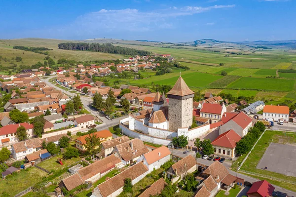 Eglise Saxonne Fortifiée Patrimoine Mondial Unesco Homorod Village Transylvanie — Photo