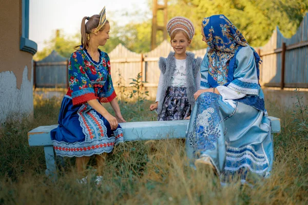 Roménia Danube Delta Agosto 2019 Mulheres Delta Danúbio Trajes Tradicionais — Fotografia de Stock