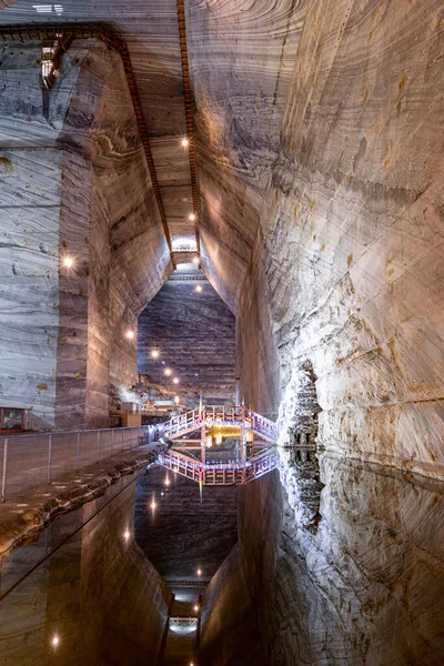 Les Hauts Tunnels Mine Sel Slanic Prahova Roumanie — Photo