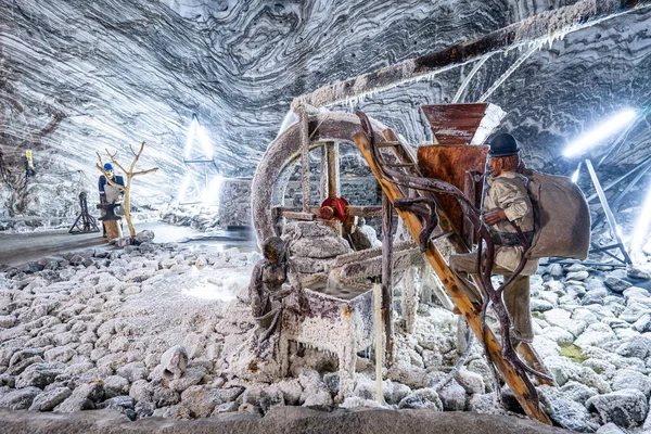 Ocnele Mari Salt Mine Intérieur Près Ramnicu Valcea Ville Roumanie — Photo