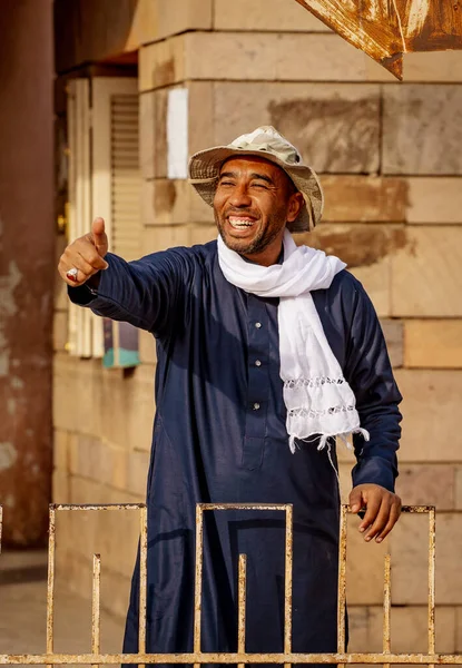 Edfu エジプト 2019年1月 エジプトの人々 伝統的な衣服におけるエジプト人の肖像 — ストック写真