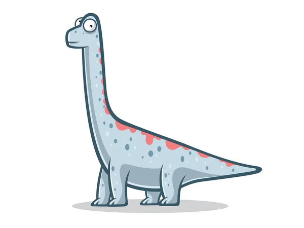 Dessin animé Brachiosaure drôle — Image vectorielle