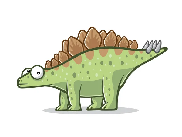 Cartone animato Stegosauro divertente — Vettoriale Stock