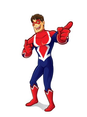 Dostu süper kahraman gülmek