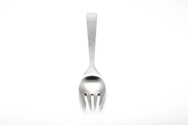 Diner fork on white background — Stock Photo, Image