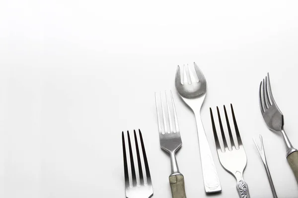 Diner fork on white background — Stock Photo, Image